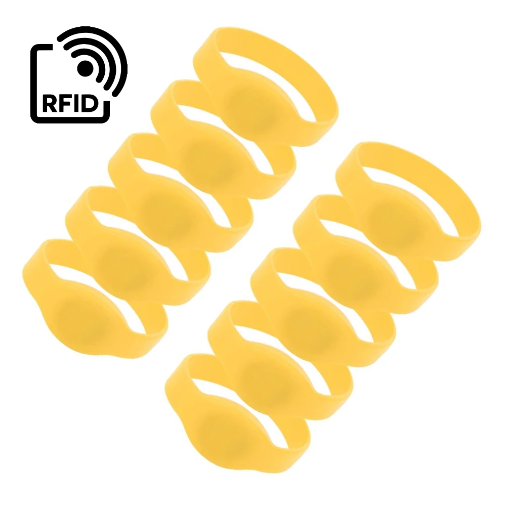 RB100 RFID Wristbands - x10 - Yellow