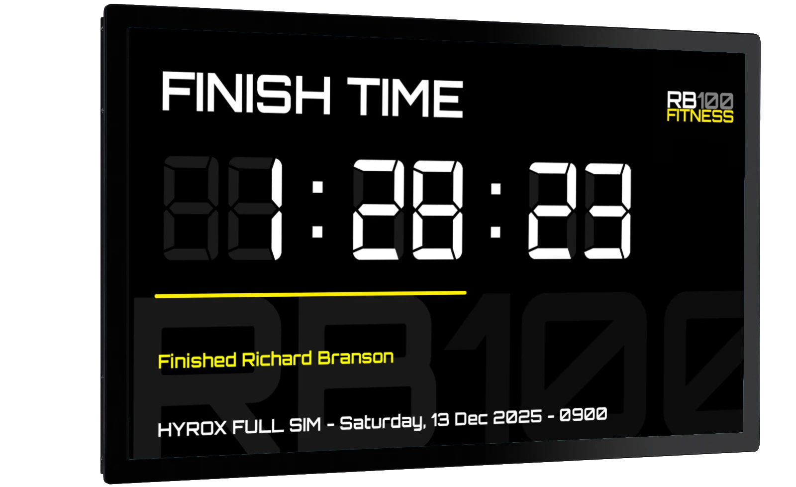 RB100 Timer Finish Screen